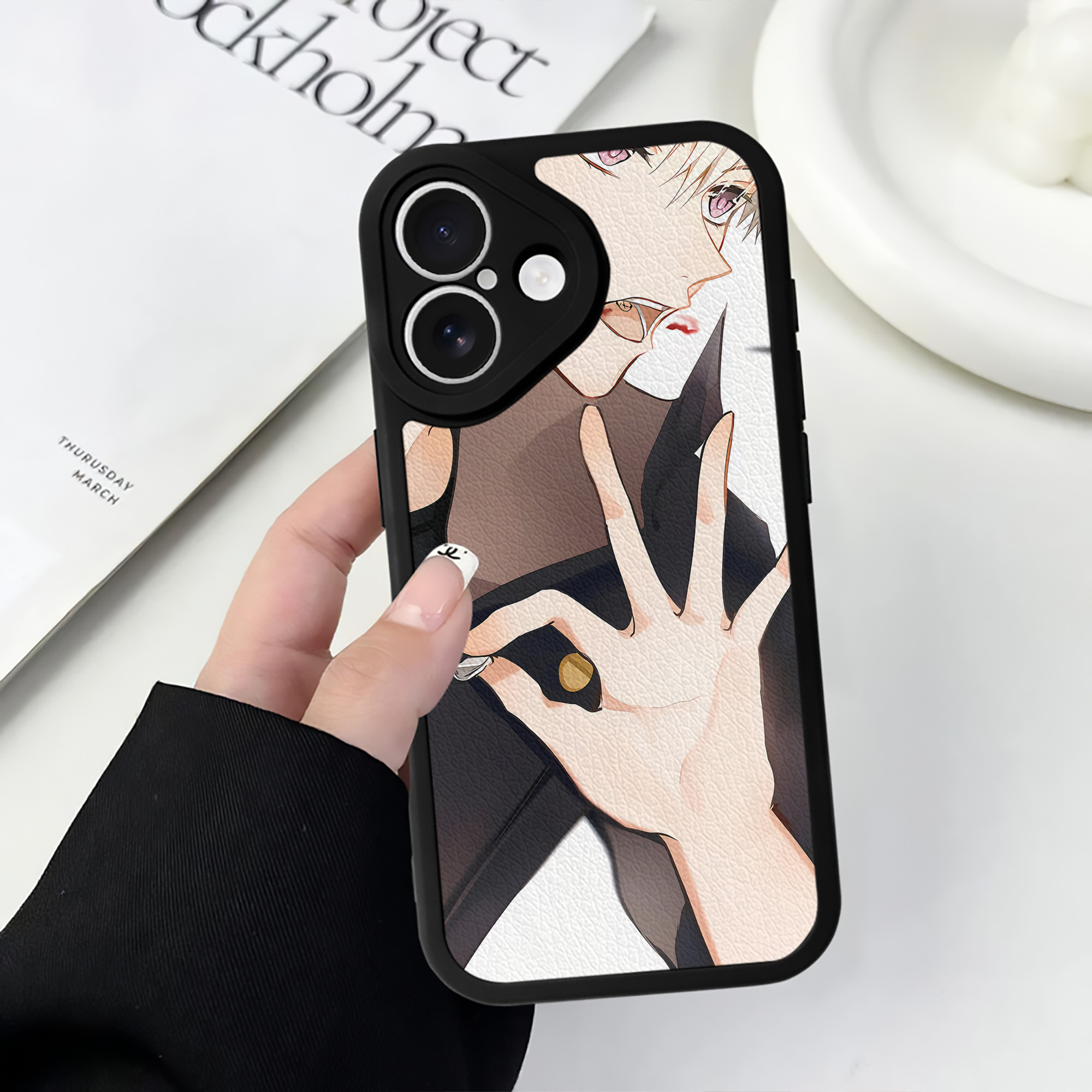 （画像用） 呪術廻戦 Jujutsu Kaisen 【iPhone 16シリーズ対応】シリコンスマホケース（レザー調） 材質：シリコン